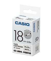 CASIO XR-9/18HSWE 熱縮套管 標籤帶 白底黑字 XR-18HSWE(18mm)