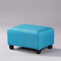 布藝沙發凳腳凳 藍色麻布