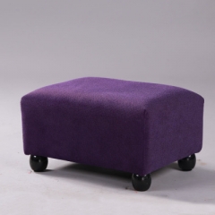 布藝沙發凳腳凳 紫色絨布