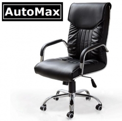 AutoMax 仿皮辦公椅 電腦椅 書房椅 會議椅 黑色滑輪