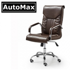 AutoMax 仿皮辦公椅 電腦椅 書房椅 會議椅 啡色滑輪