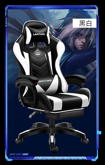 A100  Dule系列 D1800電競椅 送頭枕 腰枕 黑配紅 尼龍腳+擱腳