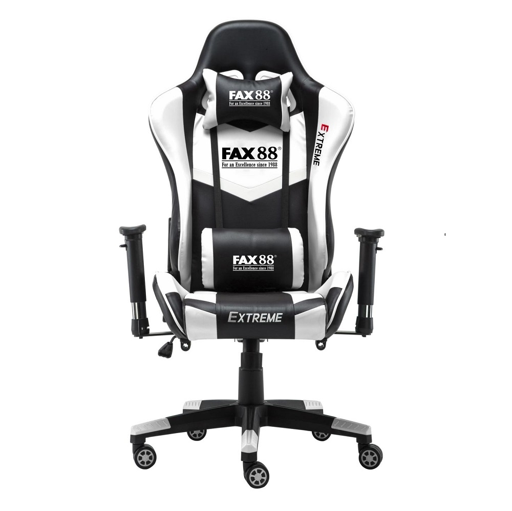 FAX88 Zero系列 L9600 跑車椅 電競椅 (送頭枕 腰墊) 白配黑 標配免安裝