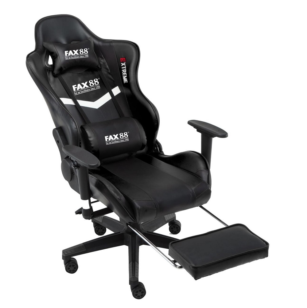 FAX88 Zero系列 L9600 跑車椅 電競椅 (送頭枕 腰墊) 白配黑 標配免安裝