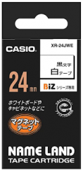 Casio 標簽機色帶 XR-24JWE 白底黑字