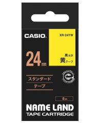 Casio 標簽機色帶 XR-24YW1 黃底黑字