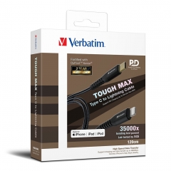 Verbatim 66048 Type C to Lightning Cable 充電線 黑色