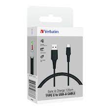 Verbatim 66668 USB 2.0 A to C Cable 充電線 黑色