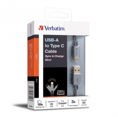 Verbatim 66149 22AWG V3 A to C Cable 充電線 灰色