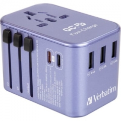 Verbatim 66353 5-Port 33W Travel Adaptor 旅游插座 紫色