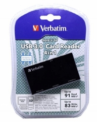 Verbatim 64900 USB 3.0 Card Reader 讀卡器 黑色