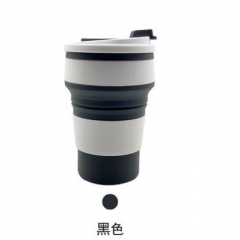 AutoMax AC2350 硅胶折叠水杯 旅行伸缩茶杯 咖啡杯 350ML 黑色
