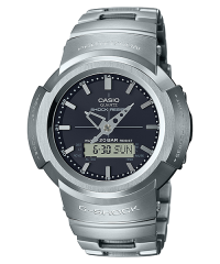 Casio G-SHOCK AWM-500D-1A 全金屬 銀黑色