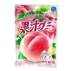 Meiji 明治橡皮糖 日本製造 香桃味 51g