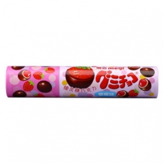 Meiji 明治筒裝朱古力橡皮糖 中國製造 草莓味 50g