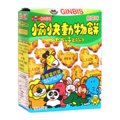 Ginbis 金必氏愉快動物餅 中國製造 紫菜味 37g