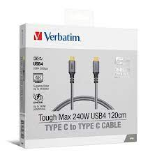 120/200cm Tough Max USB 4.0 240W C to C Cable 120c