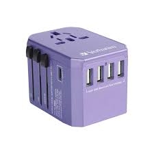 5 Ports 5.6A 旅行充電器 紫色