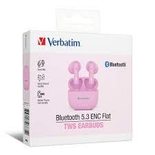 Bluetooth 5.3 ENC Flat mini Earphone 迷人粉