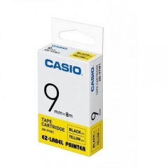 Casio 標簽機色帶 XR-9YW1 黃底黑字