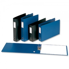 DATABASE 包膠硬皮快勞 A3 3吋 BOX FILE S型直開 藍色