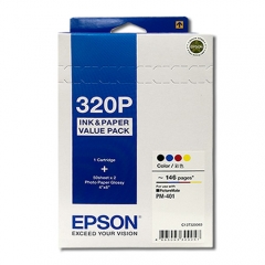 Epson T320P C13T320083 原裝 四色墨盒連100張相紙
