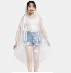 透明雨衣  男女通用款 束袖款 PE1次性