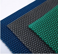FAX88 5mm厚 PVC S紋防滑疏水膠地毯 紅色 1米X1米