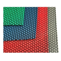FAX88 5mm厚 PVC S紋防滑疏水膠地毯 紅色90X120CM