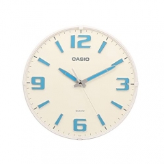 Casio IQ-63-7 圓形白色無框掛牆鐘