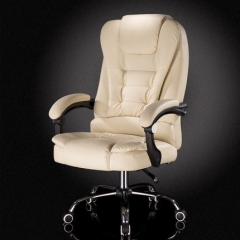A100 可躺不帶腳踏 辦公座椅 電腦椅 書房椅 簡約舒適 2024款 奶白色