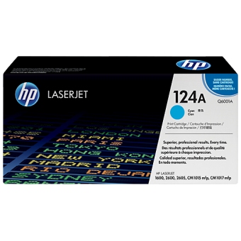 HP Q6001A (124A) (原裝) (2K) Laser Toner - Cyan  Las