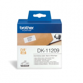 Brother DK-11209 Dymo 帶 (29 x 62mm) (800個) - 紙質 白底