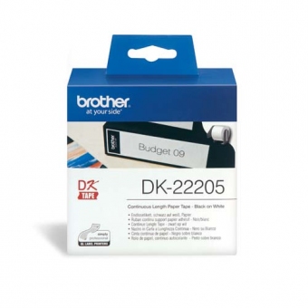 Brother DK-22205 Dymo 帶 (62mm x 30m) - 紙質 白底黑字