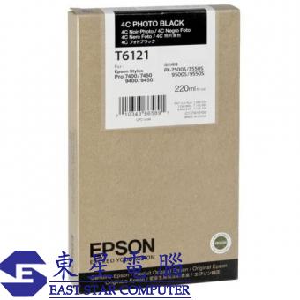 Epson (T6121) C13T612100 (原裝) Ink - Photo Black (2