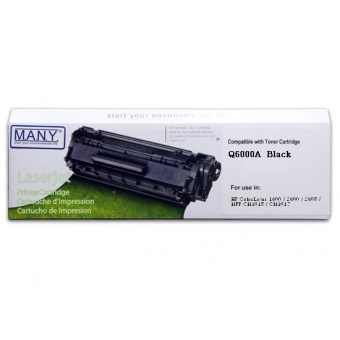 Many (代用) (HP) Q6000A Black 環保碳粉  Laserjet 1600 26
